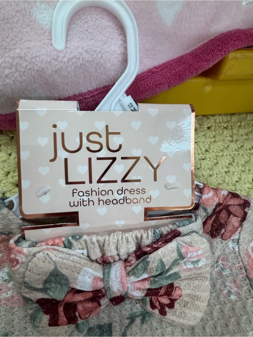 Just lizzy fashion dress + headband girl size 12 months-nwt